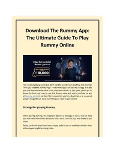 The Ultimate Guide to the Best Rummy App Like Rummy Wonderland