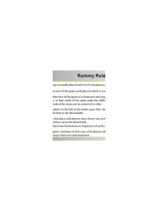 Rummy Comparison: Memorized Rules Versus Written Rules